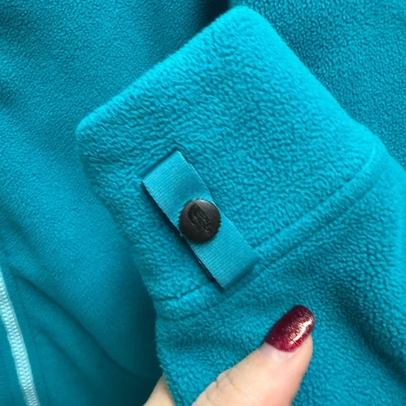 Women's The North Face Full-Zip Soft Fleece Jacket Teal Green Size Small EUC - Picture 8 of 11